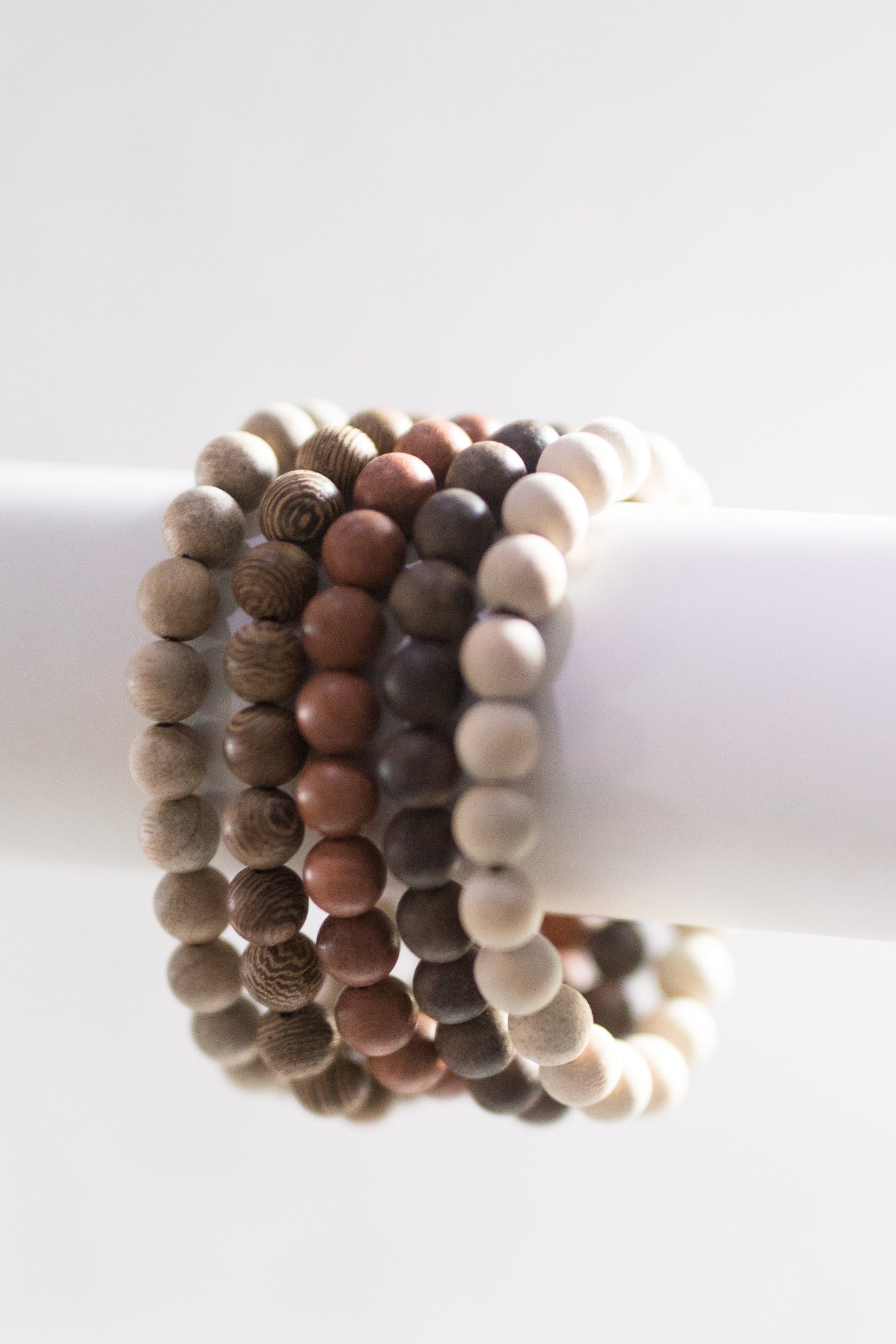 Wood bead bracelets