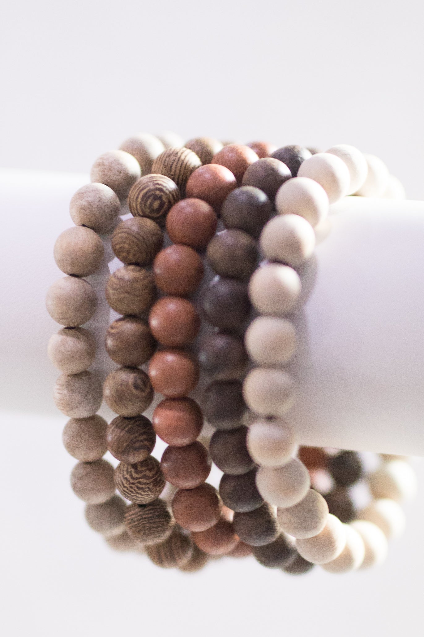 Wood bead bracelets